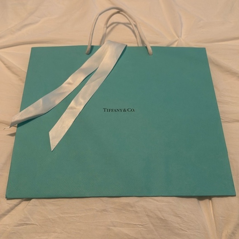 Tiffany& Co. 10” by 12” durable paper tote bag‎